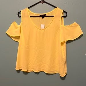 attention M Yellow Off Shoulder Blouse